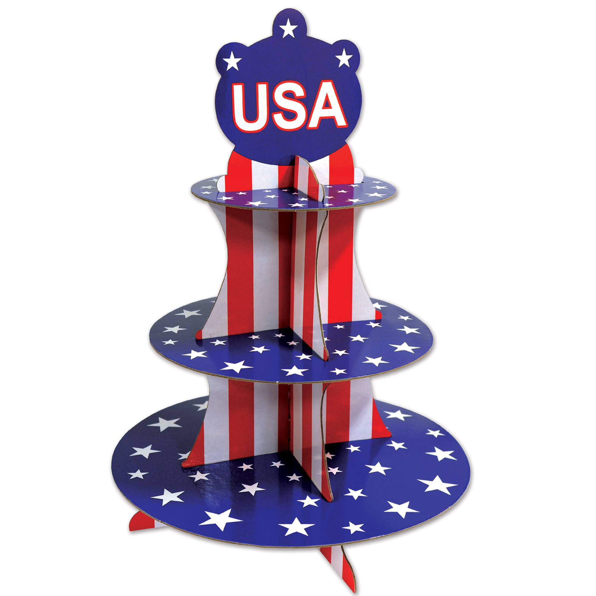 Beistle 16" Patriotic Cupcake Stand